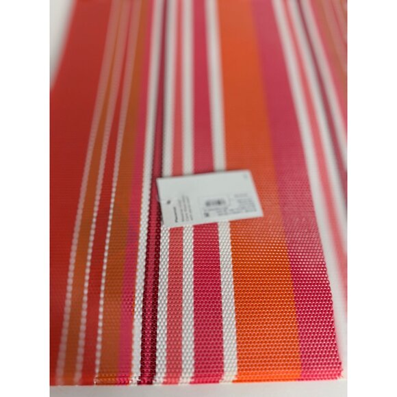 Room Essentials Indoor Outdoor Placemats Set of 8 Woven Vinyl Tangerine Rainbow - Picture 6 of 8